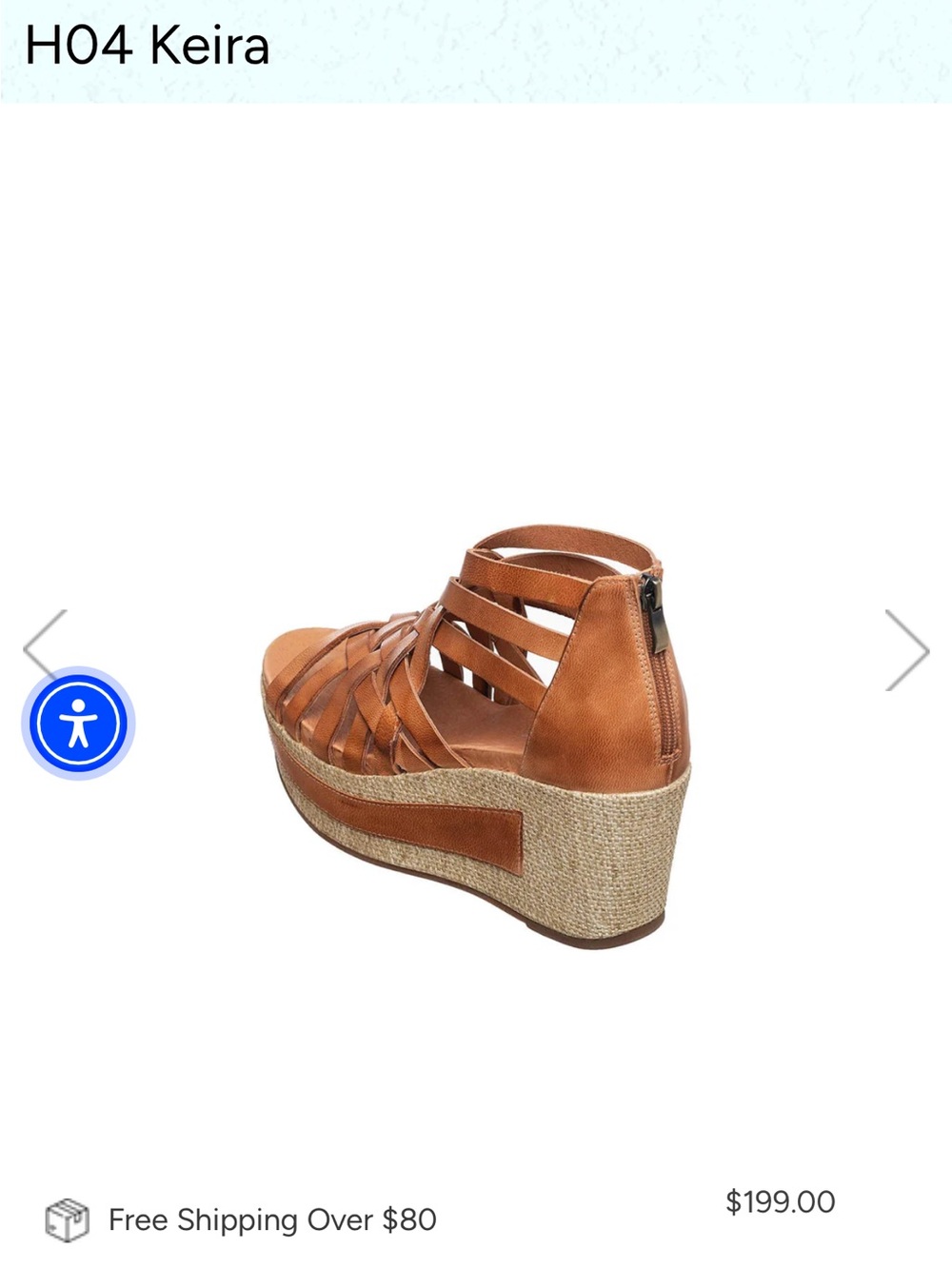 Antelope Keira Tan Strappy Wedge Sandals - Picture 5 of 6